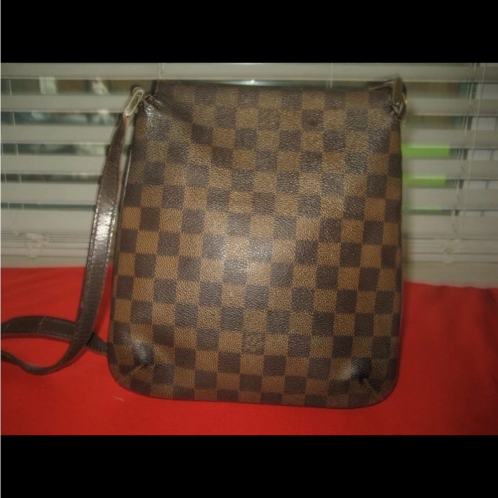 Louis Vuitton Brown Checkered Crossbody Bag